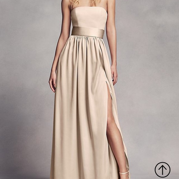 NWT Vera Wang Long Strapless Bridesmaid Dress Belt - Picture 1 of 8